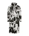 Alexander Mcqueen All-over Logo Print Parka In Black