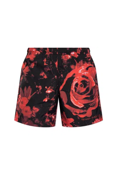 ALEXANDER MCQUEEN ALL-OVER PRINTED SWIM SHORTS