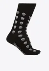 Alexander Mcqueen Skull Socks In Black