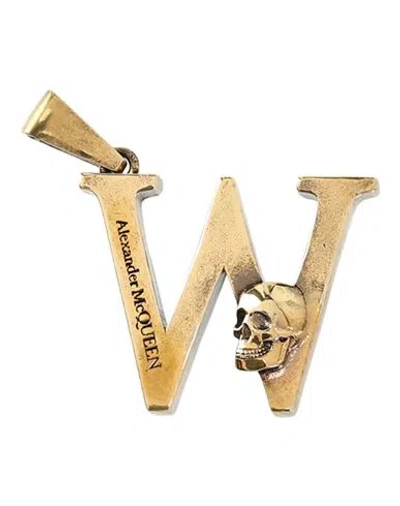 Alexander Mcqueen Alphabet 'w' Pendant Woman Bag Accessories & Charms Gold Size - Brass