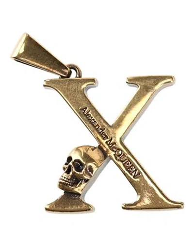 Alexander Mcqueen Alphabet 'x' Pendant Woman Bag Accessories & Charms Gold Size - Brass