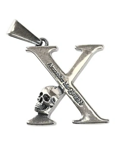 Alexander Mcqueen Alphabet 'x' Pendant Woman Bag Accessories & Charms Silver Size - Brass