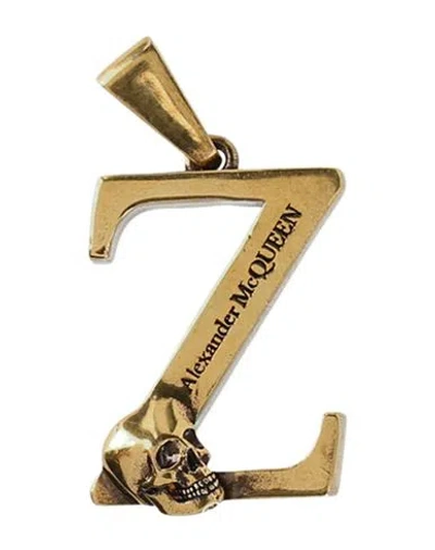 Alexander Mcqueen Alphabet 'z' Pendant Woman Bag Accessories & Charms Gold Size - Brass