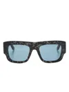 Alexander Mcqueen Am 0449s Square-frame Sunglasses In Brown