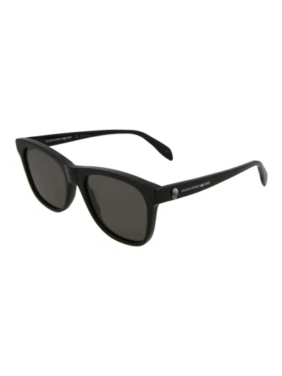 Alexander Mcqueen Am0158s Sunglasses In 146 - Grey Grey Brown