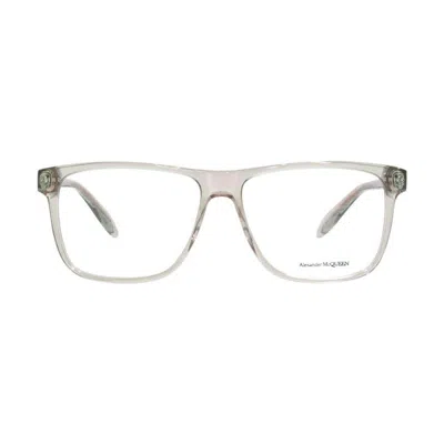 Alexander Mcqueen Am0247o002 Square Full Rim Eyeglasses In Brown