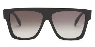 Pre-owned Alexander Mcqueen Am0302s Sunglasses Men Black Square 59mm 100% Authentic In Gray