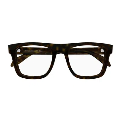 Alexander Mcqueen Am0357o002 Eyeglasses In Blue