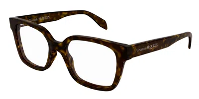 Alexander Mcqueen Am0358o Men's Glasses, Tortoiseshell, Size 52 In Black