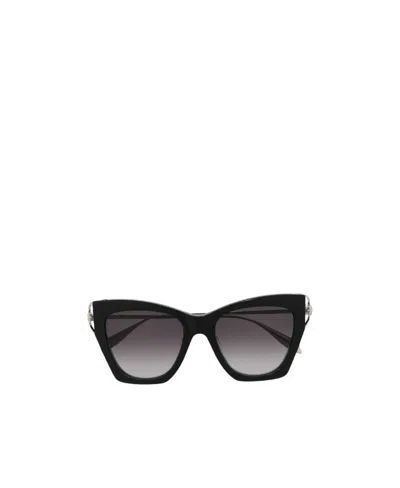 Alexander Mcqueen Am0375s Cat-eye Sunglasses In Black