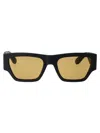 Alexander Mcqueen Am0393s Sunglasses In 003 Grey Grey Yellow