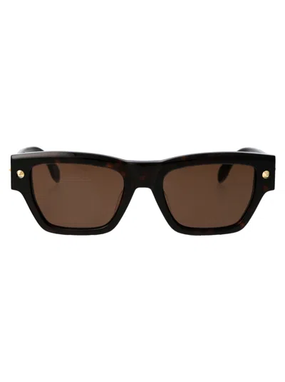 Alexander Mcqueen Am0409s Sunglasses In Brown