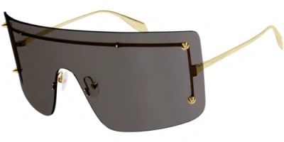Pre-owned Alexander Mcqueen Am0412s-002-99 Gold In Brown