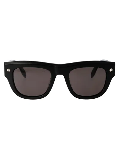 Alexander Mcqueen Square-frame Recycled Acetate Sunglasses In Black