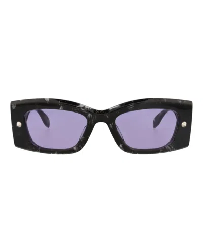 Alexander Mcqueen Am0426s Sunglasses In Havana Violet