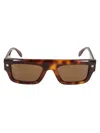 Alexander Mcqueen Eyewear Rectangular-frame Sunglasses In Brown