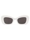 Alexander Mcqueen Am0434s Sunglasses In 005 White White Grey