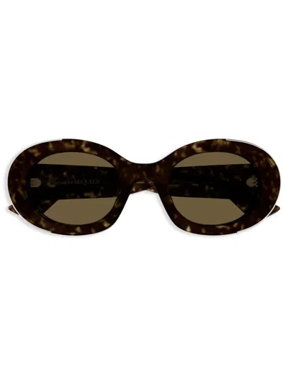 Alexander Mcqueen Am0445s Sunglasses In Brown