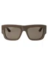 Alexander Mcqueen Am0449s Sunglasses In 003 Brown Brown Brown