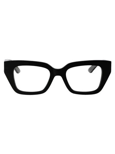 Alexander Mcqueen Am0453o Glasses In 001 Black Black Transparent