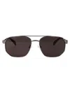 Alexander Mcqueen Am0458s Sunglasses In 001 Ruthenium Ruthenium Grey
