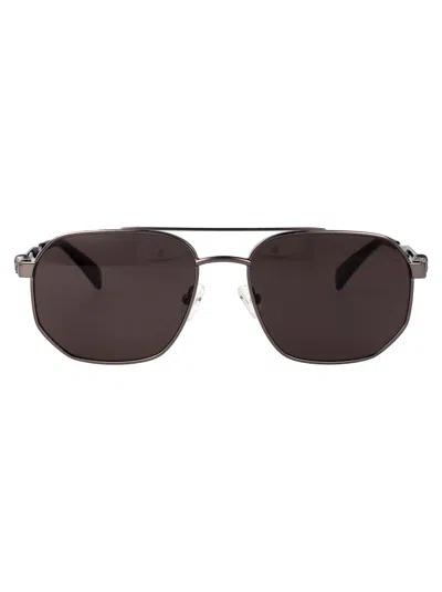 Alexander Mcqueen Am0458s Sunglasses In 001 Ruthenium Ruthenium Grey