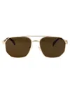 Alexander Mcqueen Alexander Mc Queen Sunglasses Am0458 S 002 In 002 Gold Gold Brown