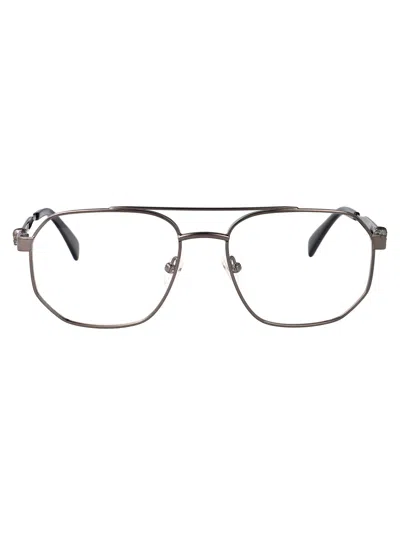 Alexander Mcqueen Am0459o Glasses In 001 Ruthenium Ruthenium Transparent