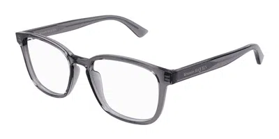 Alexander Mcqueen Am0462o Men's Glasses, Clear, Size 53 In Gray