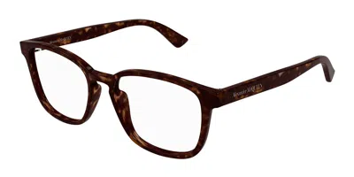 Alexander Mcqueen Am0462o Men's Glasses, Tortoiseshell, Size 53 In Brown