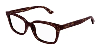 Alexander Mcqueen Am0464o Women's Glasses, Tortoiseshell, Size 52 In Brown