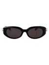 Alexander Mcqueen Eyewear Rectangular Frame Sunglasses In Black-black-grey