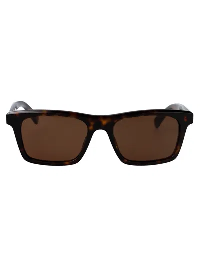 Alexander Mcqueen Am0472s Sunglasses In Havana-havana-brown