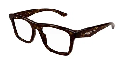 Alexander Mcqueen Am0475o Men's Glasses, Tortoiseshell, Size 54 In Brown