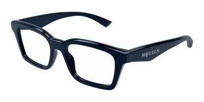 Alexander Mcqueen Am0476o Men's Glasses, , Size 53 In Blue