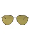 Alexander Mcqueen Am0478s Sunglasses In Ruthenium-ruthenium-green