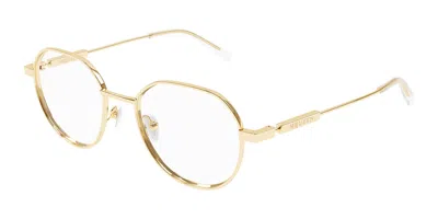 Alexander Mcqueen Am0479o Asian Fit Men's Glasses, , Size 50 In Gold