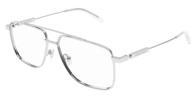 Alexander Mcqueen Am0480o Asian Fit Men's Glasses, Silver, Size 57