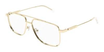 Alexander Mcqueen Am0480o Asian Fit Men's Glasses, , Size 57 In Gold