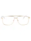 Alexander Mcqueen Am0480o Glasses In Gold-gold-transparent