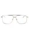Alexander Mcqueen Silver Metal Optical Glasses In Gold