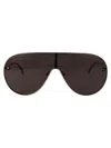 Alexander Mcqueen Am0481s Sunglasses In Ruthenium-ruthenium-grey