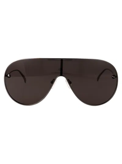 Alexander Mcqueen Am0481s Sunglasses In Ruthenium-ruthenium-grey