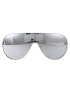 Alexander Mcqueen Am0481s Sunglasses In Metallic