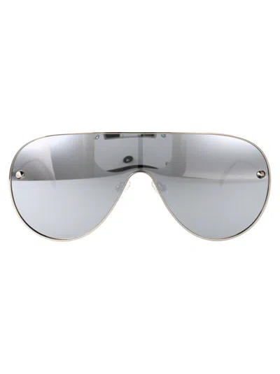 Alexander Mcqueen Am0481s Sunglasses In Metallic