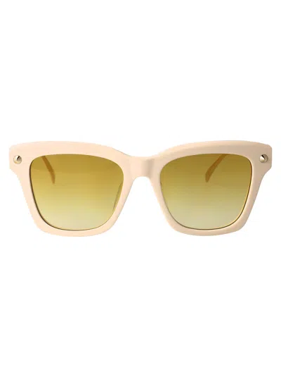 Alexander Mcqueen Am0483s Yellow Gradient Lenses Sunglasses In Neutral