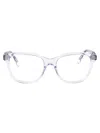 Alexander Mcqueen Wayfarer-frame Glasses In Crystal-crystal-transparent