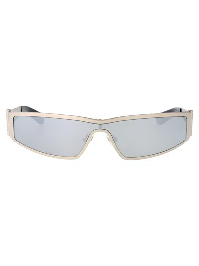 Alexander Mcqueen Metallic Silver Sunglasses