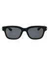 Alexander Mcqueen Green-green-grey Recycled Acetate Sunglasses In Black