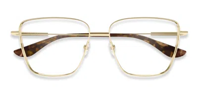 Alexander Mcqueen Gold-gold-transparent Metal Glasses